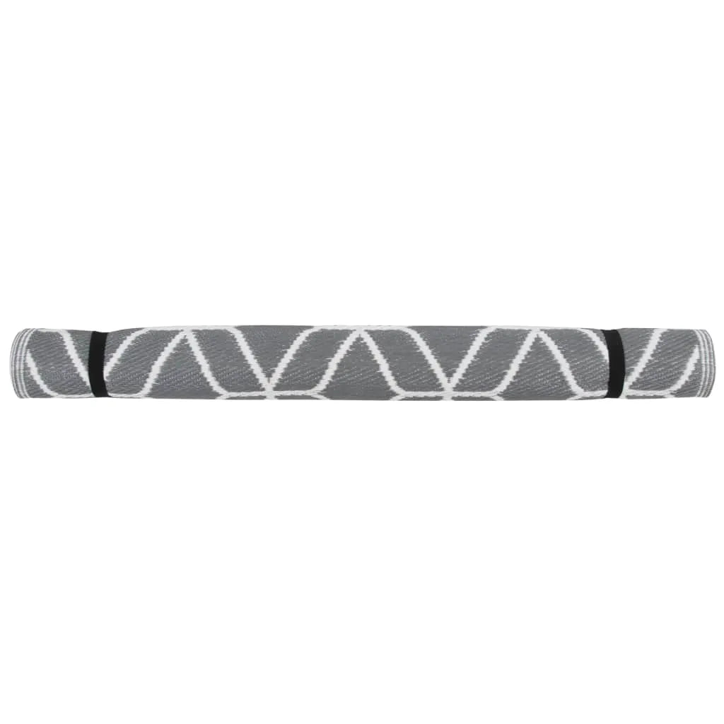  Esschert Design Outdoor-Teppich 180x121 Cm Grau Und Weiß OC25