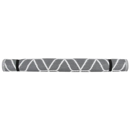  Esschert Design Outdoor-Teppich 180x121 Cm Grau Und Weiß OC25