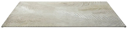  Teppich - Creme - Goldfarben - 80 X 300 Cm - Mit Federmotive