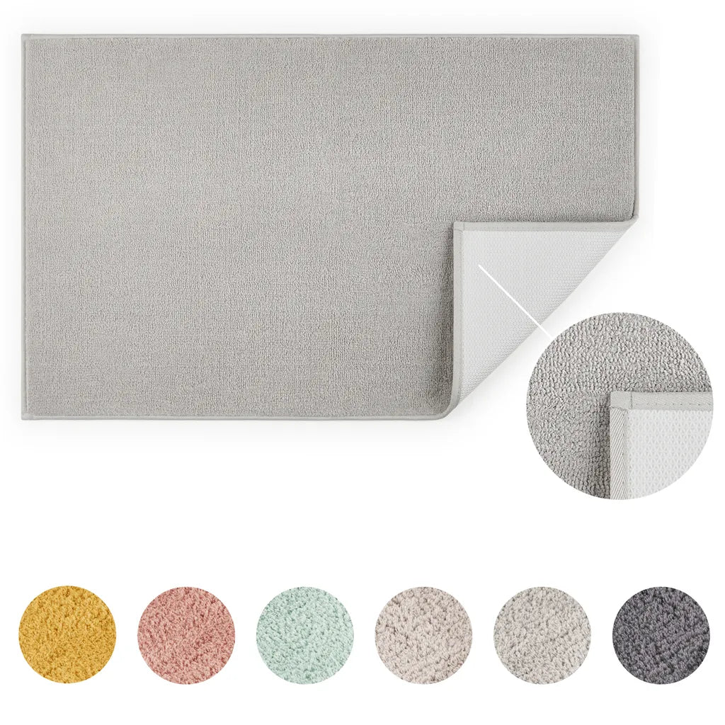  Blumtal Badezimmerteppich Rutschfest - Badvorleger, Waschbare Weiche Badematte, Badeteppich, Duschvorleger 50x80 Cm