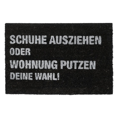  Relaxdays Fußmatte Kokos "Wohnung Putzen"