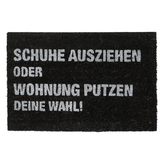  Relaxdays Fußmatte Kokos "Wohnung Putzen"