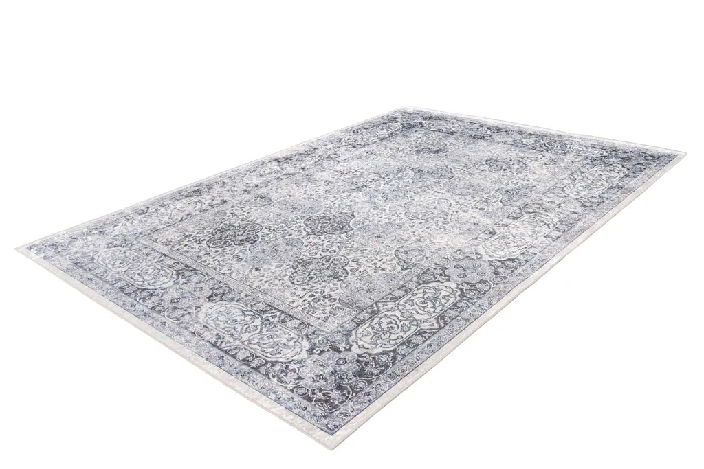  Kayoom - Kurzflor Teppich Rhodin 1025 Grau Grösse: 160cm X 230cm