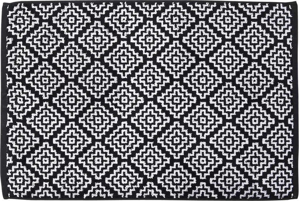  Done Badvorleger Boho 50 X 70 Cm , Farben:Black