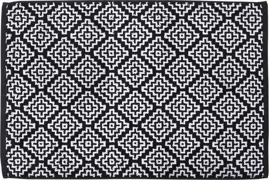  Done Badvorleger Boho 50 X 70 Cm , Farben:Black