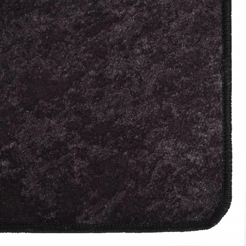  VidaXL Teppich Waschbar 120x180 Cm Anthrazit Rutschfest
