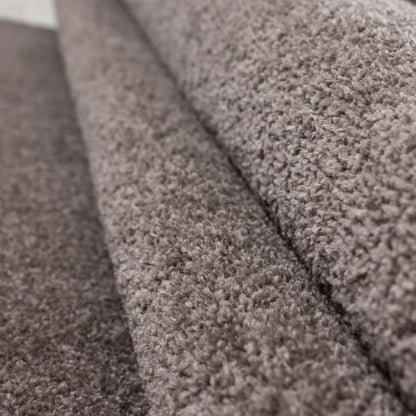  Wohnzimmerteppich,einfarbig Gabbeh Optik,kurzflor,fachflor,Farbe:Mocca, Farbe:MOCCA, Grösse:140 Cm X 200 Cm