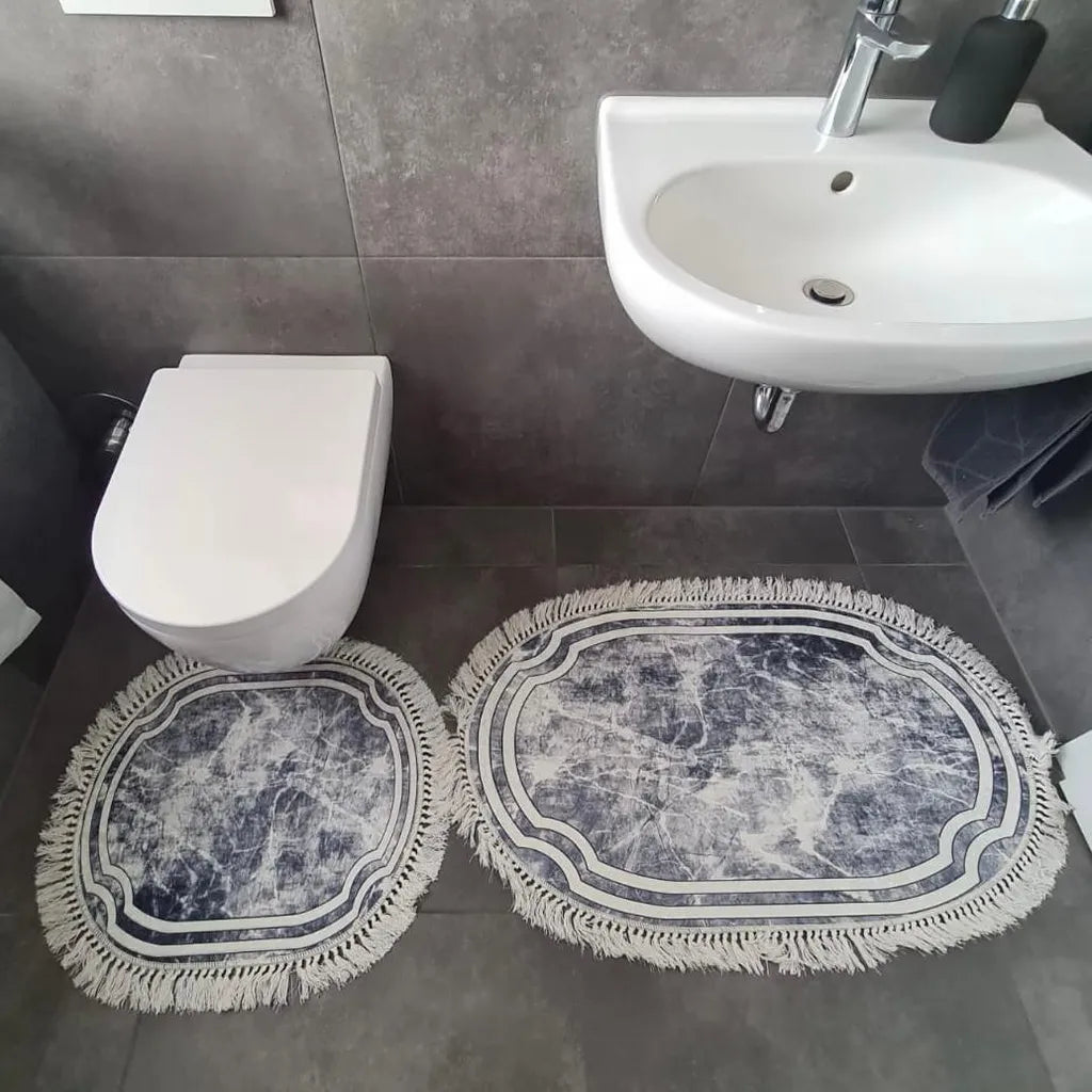  Roland Badematten WC Teppich Set Oval In Verschiedenen Farben Rosé