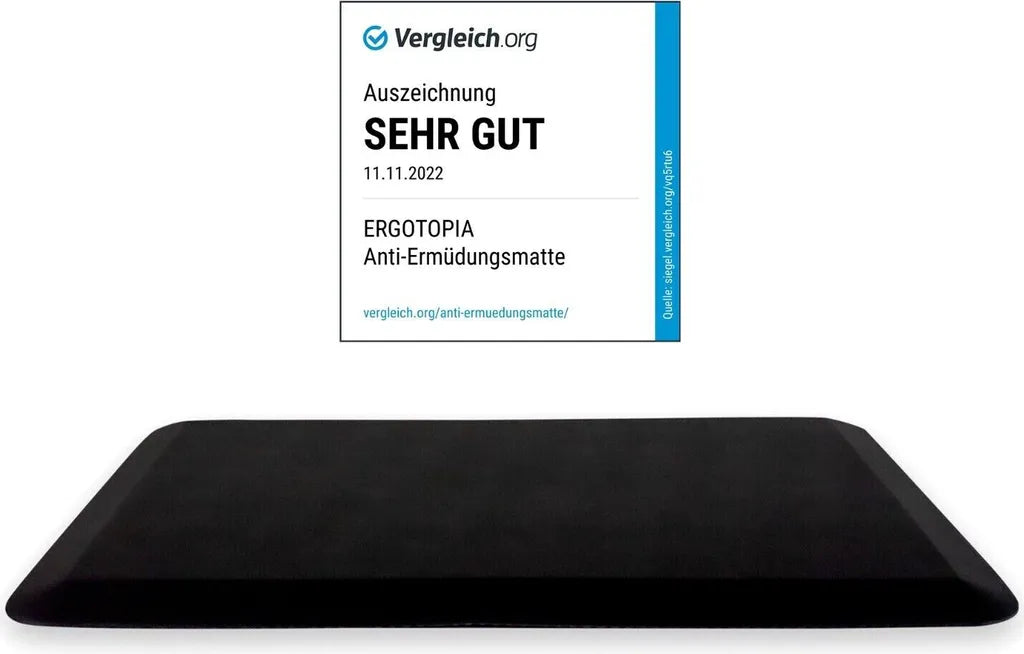  Ergotopia® Anti-Ermüdungsmatte Für Steharbeitsplätze, Ergonomische Arbeitsplatzmatte Für Gesundes & Schmerzfreies Stehen, Rutschfest & Langlebig, Ergonomische Schreibtisch Stehmatte