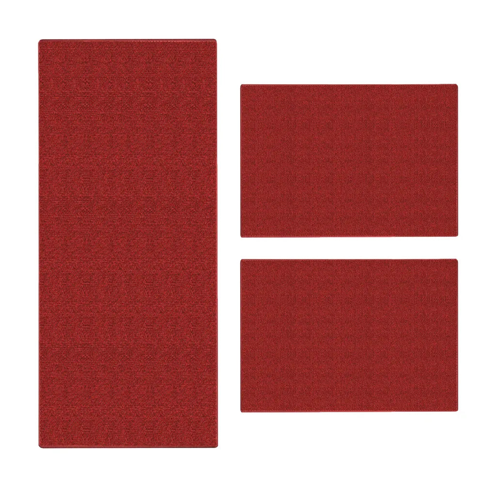  Sisal-Bettumrandung Sylt 3-teilig Rot 1 Läufer: 67x330 Cm + 2 Brücken: Je 67x130 Cm