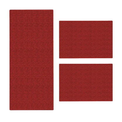  Sisal-Bettumrandung Sylt 3-teilig Rot 1 Läufer: 67x330 Cm + 2 Brücken: Je 67x130 Cm