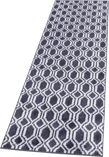  Teppich Auf Maß Casablanca Anthrazit / Schwarz 100x200 Cm