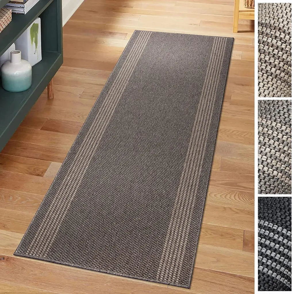  Teppich-Läufer Auf Maß Natura Sisal-Optik Grau-Beige Breite: 80 Cm, Länge: 250 Cm