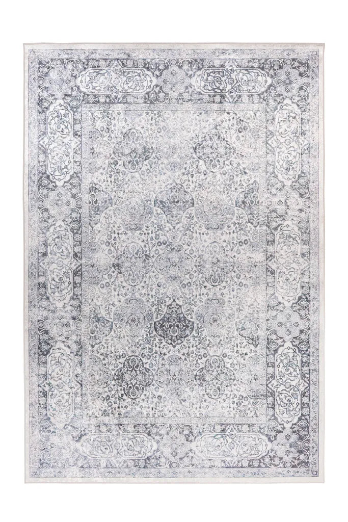  Kayoom - Kurzflor Teppich Rhodin 1025 Grau Grösse: 160cm X 230cm