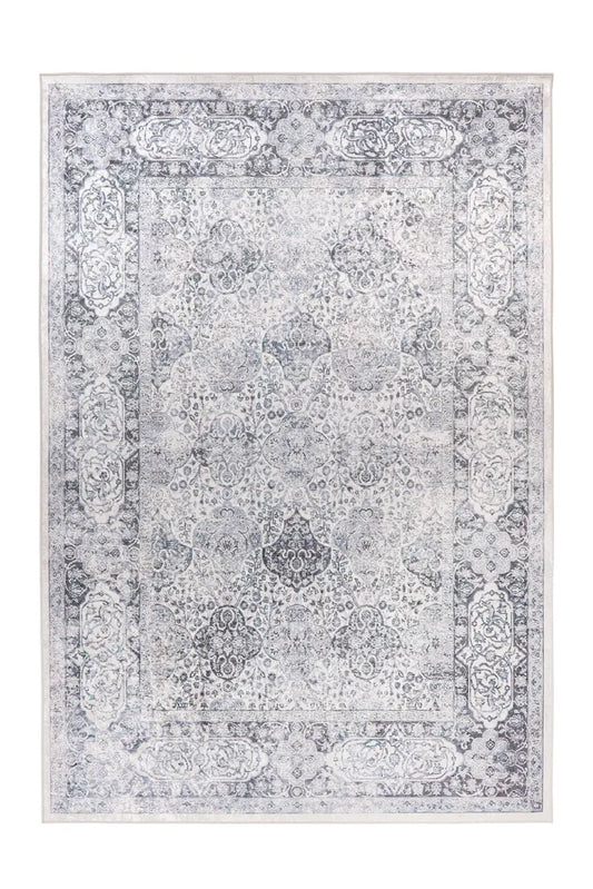  Kayoom - Kurzflor Teppich Rhodin 1025 Grau Grösse: 160cm X 230cm
