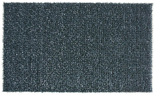  Fortena Fußmatte Grau 40 X 60 Cm Idealer Fußabstreifer Für Außen, Grasoptik, Robust, Leicht Zu Reinigen, Polyethylen, Bürstenmatte Für Eingangstüre