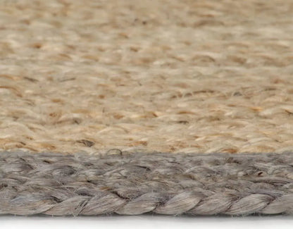  VidaXL Teppich Handgefertigt Jute Mit Grauem Rand 120 Cm