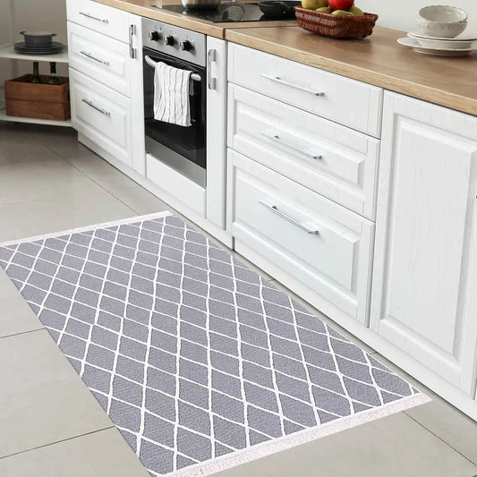  Teppich Läufer Wendbar Für Schlafzimmer, Küche, Kinderzimmer, Wohnzimmer / Beidseitg, Farbe:G2024, Maße:80x150 Cm