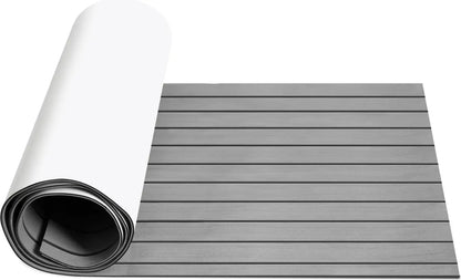  Lospitch Bodenbelag Matte Deck Teppich EVA Schaum Teak Yacht Selbstklebend Fußboden Deck Matte Grau 240x90cm