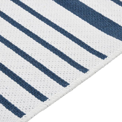  VidaXL Teppich Marineblau 100x300 Cm Baumwolle