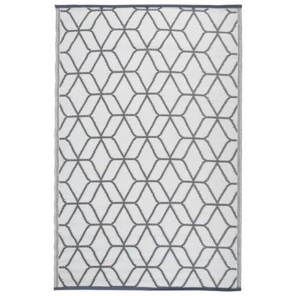  Esschert Design Outdoor-Teppich 180x121 Cm Grau Und Weiß OC25