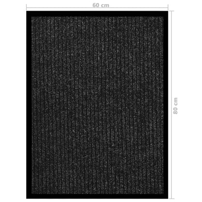  VidaXL Fußmatte Anthrazit Gestreift 60x80 Cm