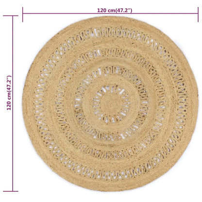  VidaXL Teppich Handgefertigt Jute Geflochten 120 Cm