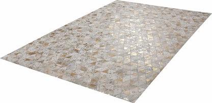  Kayoom - Leder Teppich Rocket 410 Elfenbein / Gold Grösse: 80cm X 150cm