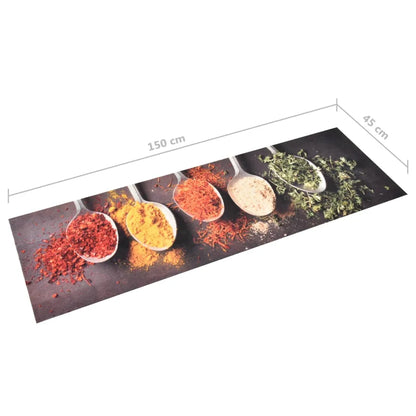  VidaXL Küchenteppich Waschbar Löffel 45x150 Cm