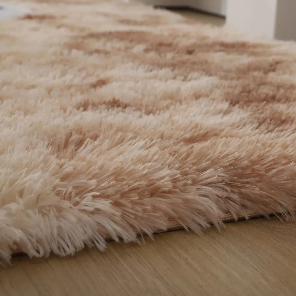  Teppich Wohnzimmer, Weicher Samt Hochflor Wohnzimmerteppich Teppiche Antirutschunterlage Teppiche Für Wohnzimmer Schlafzimmer Matten,160x200cm,Beige