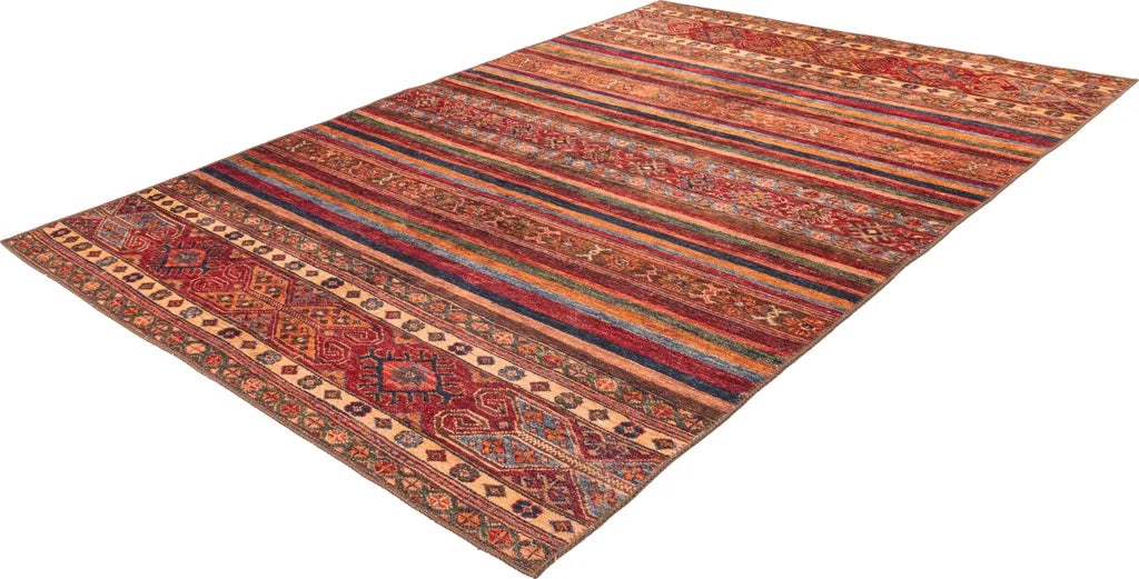  Kayoom - Kurzflor Teppich Faye 725 Multi / Rot Grösse: 110cm X 180cm