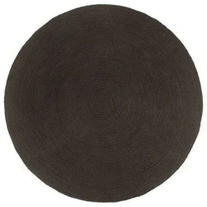  VidaXL Wendeteppich Geflochten Anthrazit Und Natur 90 Cm Jute Rund