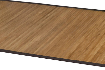  Bambusteppich NATURALIS 120x180cm, 17mm Stege Und Breite Braune Bordüre, Farbe: Caramel