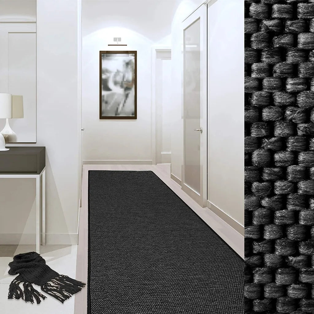  Teppich-Läufer Auf Maß Sabang Sisaloptik Anthrazit Breite: 66 Cm, Länge: 200 Cm