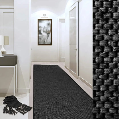  Teppich-Läufer Auf Maß Sabang Sisaloptik Anthrazit Breite: 66 Cm, Länge: 200 Cm