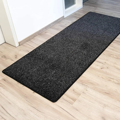  Teppich-Läufer Auf Maß Lyon 78 Schwarz-Meliert 80x200 Cm