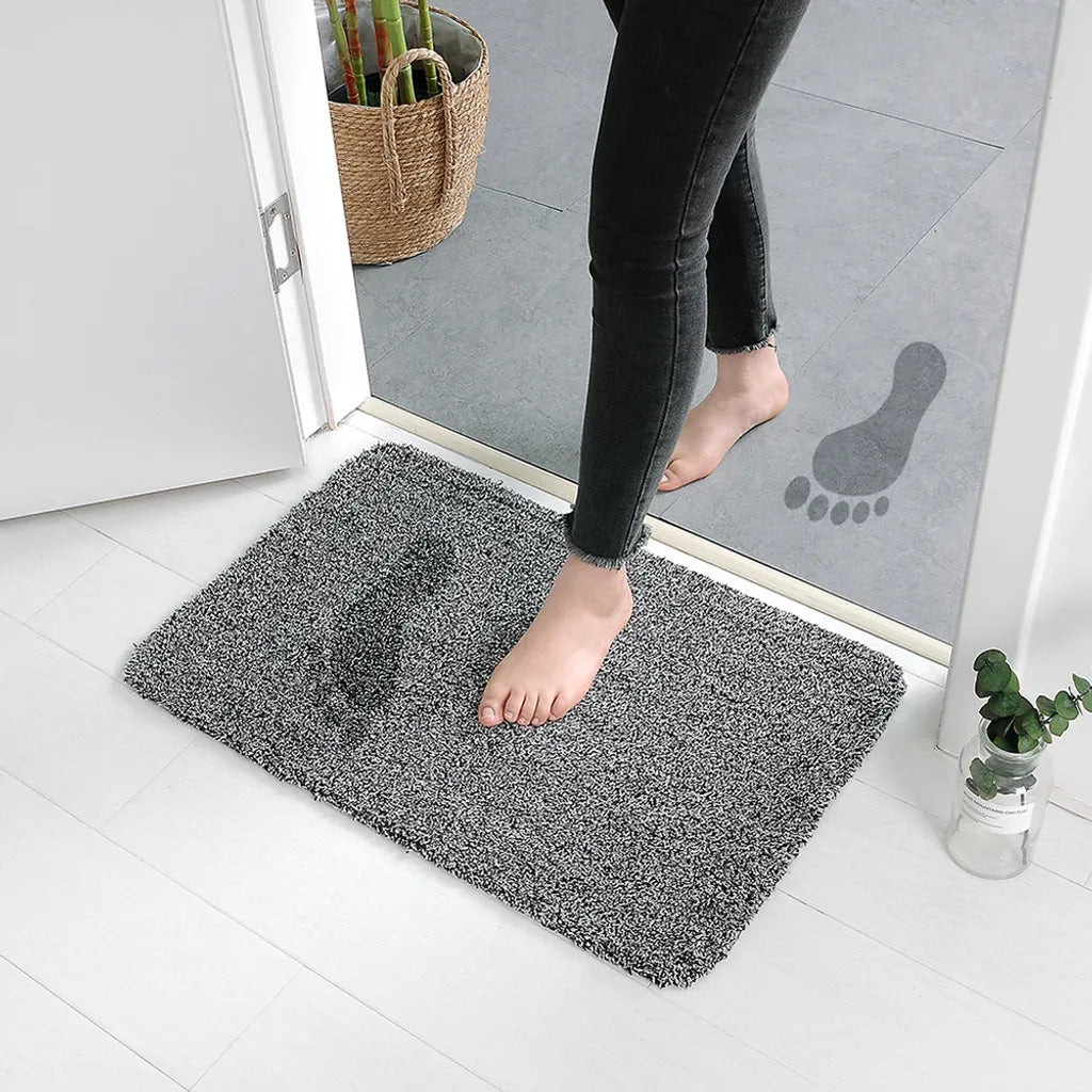  Fussmatte Schmutzfangmatte Fußmatte Mit Gumminoppen 70 X 45 Cm Fußabtreter Waschbar Rutschfeste Innen Außen Türmatte Schmutzfänger Antirutsch Eingangstürmatte Baumwolle Grau Retoo