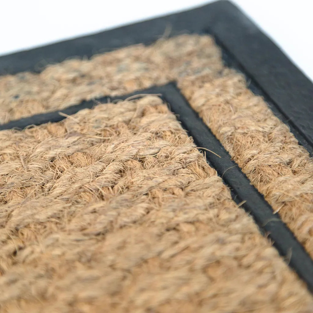  Homestyle4u 1778, Schmutzfangmatte Fußmatte Türmatte Fußabtreter Schmutzmatte Sisal Karo