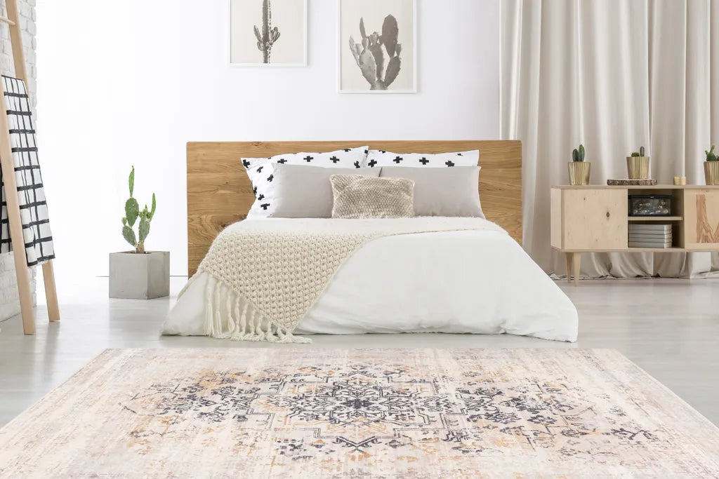  Kayoom - Kurzflor Teppich Piemont 725 Creme Grösse: 120cm X 170cm