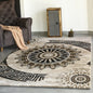  VIMODA Teppich Wohnzimmer Klassisch Kurzflor Orient Design Vintage Mandala Muster Dunkelbraun Braun Beige, Maße:240x340 Cm