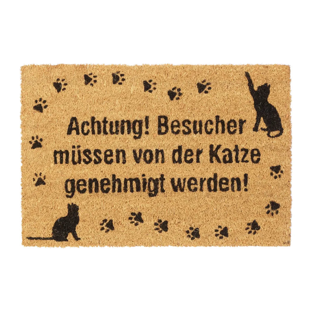  Relaxdays Fußmatte Kokos Katze