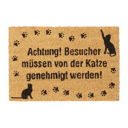  Relaxdays Fußmatte Kokos Katze