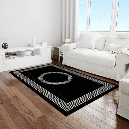  Teppich & Läufer Imperial Flach 7x Größen Schwarz & Silber 6mm HLO-JE45 160x230 Cm (3,68m²)