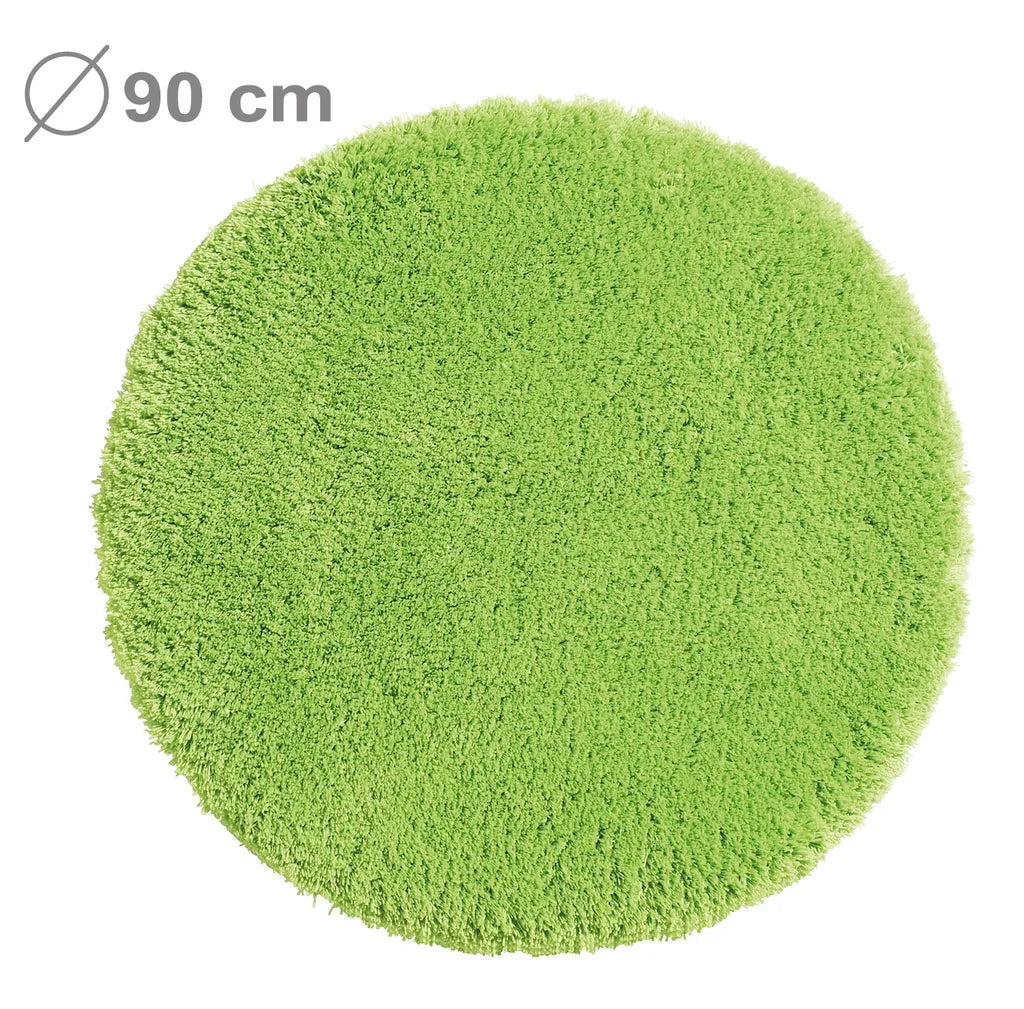  PANA® Flauschige Hochflor Badematte - Versch. Größen, Formen & Farben, Farbe:Grün, Größe:rund 90cm