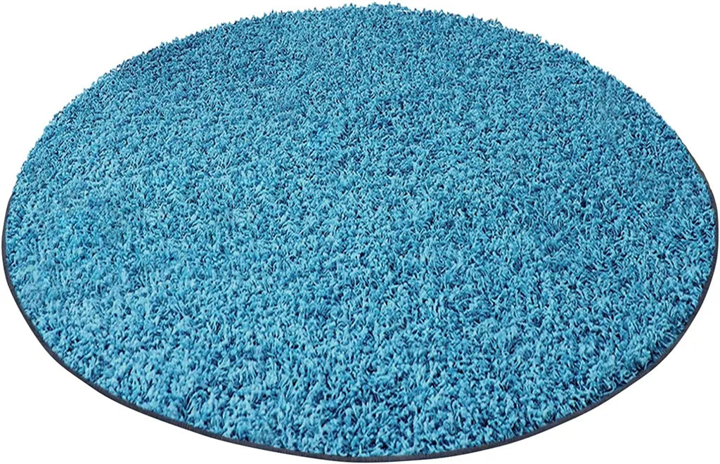  Shaggy-Teppich Barcelona Hellblau 181 Rund 240 Cm Durchmesser