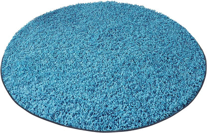  Shaggy-Teppich Barcelona Hellblau 181 Rund 240 Cm Durchmesser