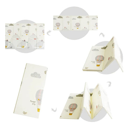  Babymatte DICKE 1,5 Cm. Faltbare Kindermatte Baby Spielmatte- 180x200x1.5cm. Wendefähige Und Ungiftige Wasserdichte Schaumstoff Kinderteppich- Krabbelmatte Spiel-Teppich Bodenmatte Kinder-Matte
