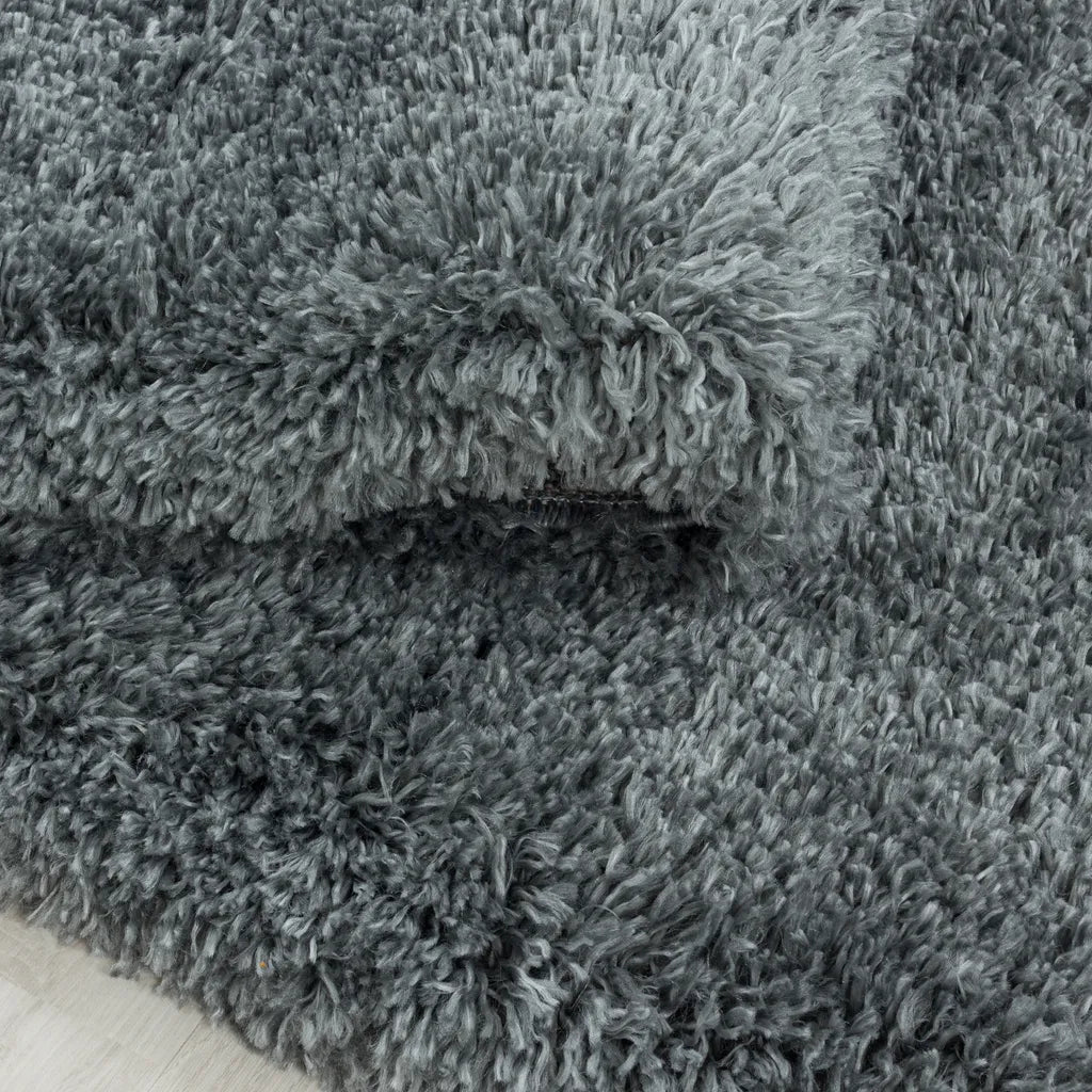  Teppium Hochflor Teppich Wohnzimmerteppich Unifarben Shaggy Rechteckig, Farbe:Hellgrau, Maße:240 Cm X 340 Cm, Form: Rechteckig