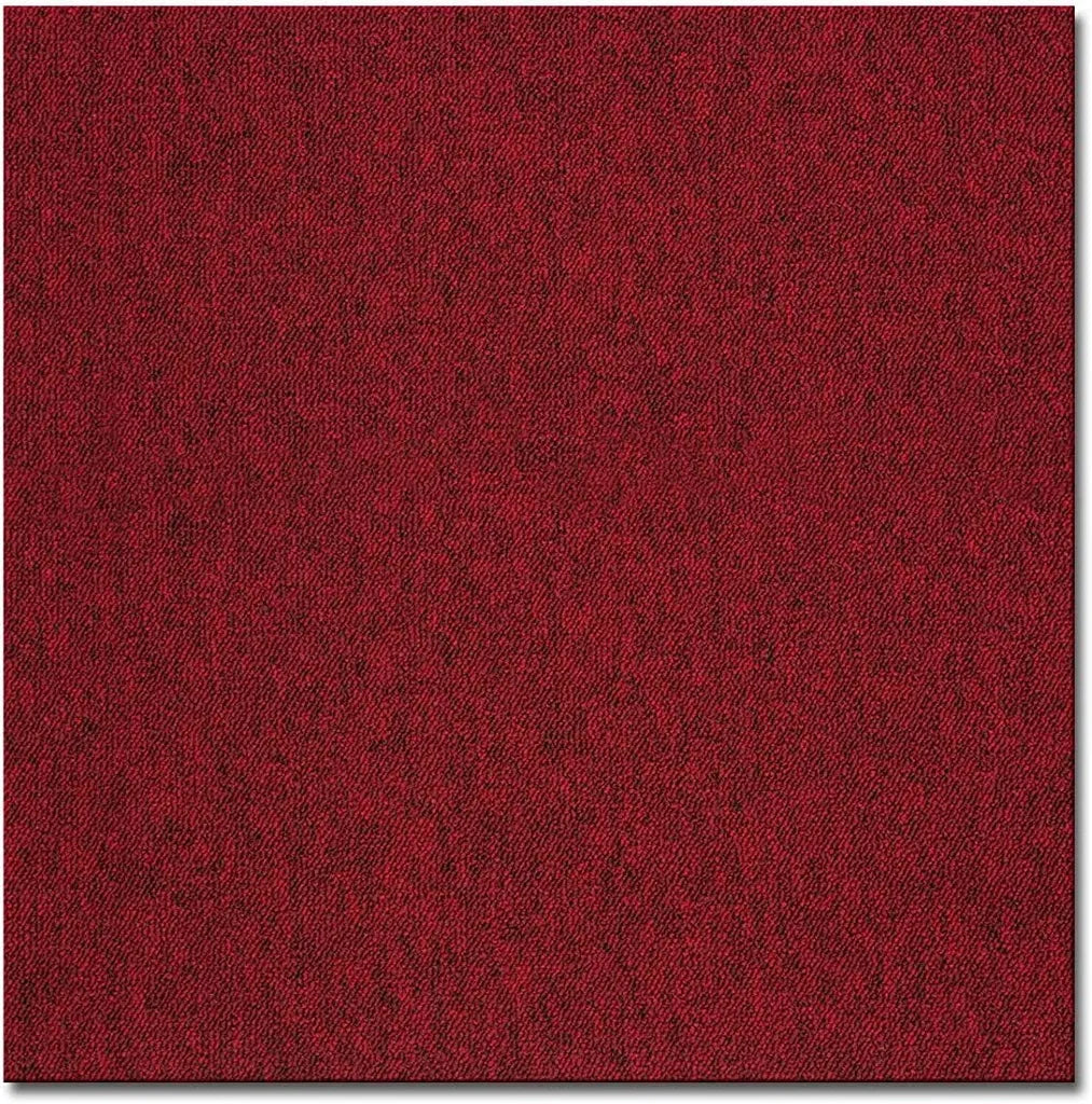  Teppichfliesen Vienna Selbstliegend Schlingenpol 50x50 Cm Rot 15