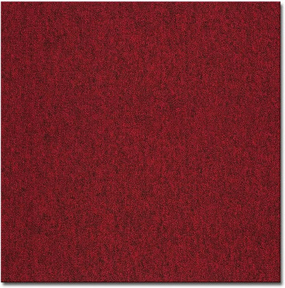  Teppichfliesen Vienna Selbstliegend Schlingenpol 50x50 Cm Rot 15